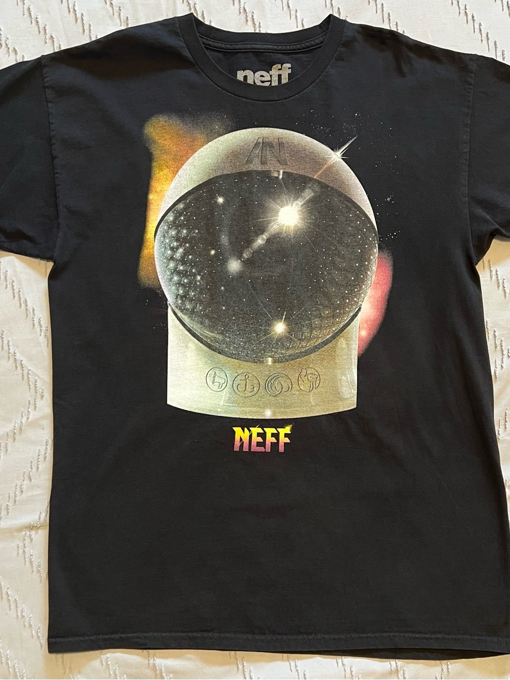 NEFF Vintage 2013 Black Astronaut Space Graphic T-Shirt Men’s L